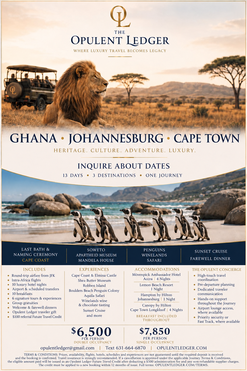 Ghana • Johannesburg • Cape Town Journey flyer