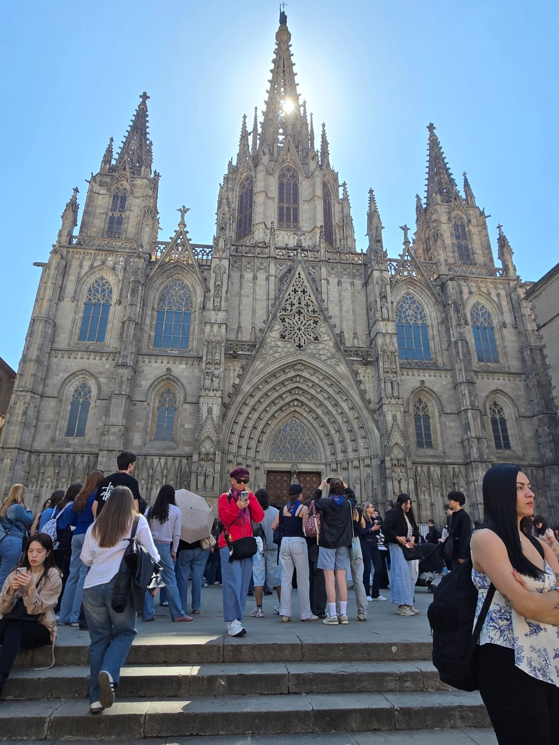 Guest visiting a historic European cathedral